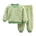 thumbnail image 1 of Mercatoo Baby Girls Boys Plush Pullover and 𝐅𝐥eece Sweatpant Set Baby Toddler Rompers 𝐏ajama Winter Warm Outfits, 1 of 4