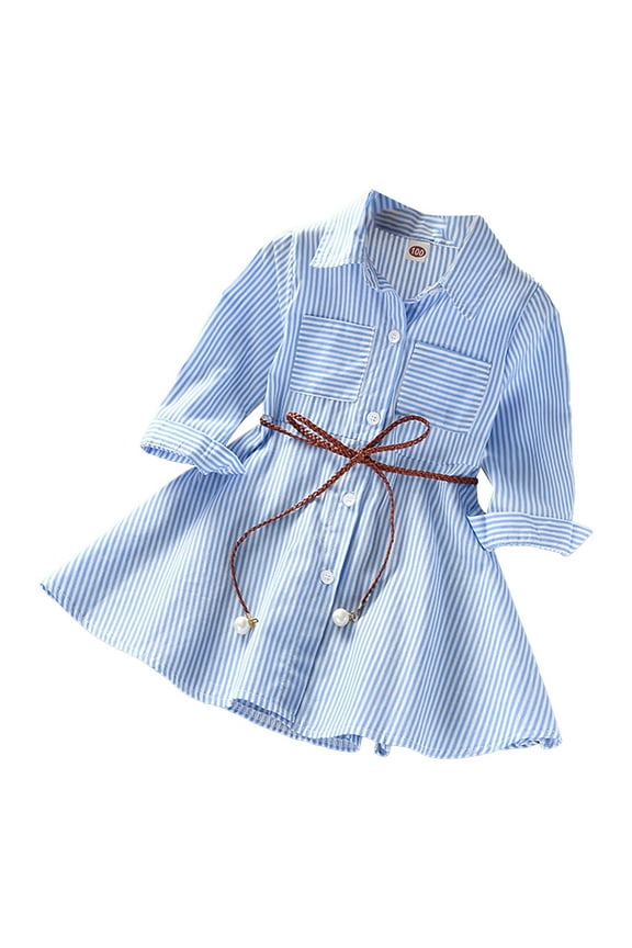 Baby Girls Dress New Year Qipao 𝐕intage Chinese Cheongsam Princess 𝐂ostume Cotton Clothes Toddler Lapel Collar Long Sleeve Striped Dress