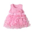 thumbnail image 1 of Mercatoo Baby Girls Spring Summer Flowers Butterfly Lace Ruffle Sleeveless Princess Dress Baby Girls Birthday Party Dress, 1 of 3