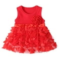 thumbnail image 1 of Mercatoo Baby Girls Spring Summer Flowers Butterfly Lace Ruffle Sleeveless Princess Dress Baby Girls Birthday Party Dress, 1 of 3