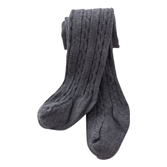 Mercatoo Baby Girls Tights Thick Solid Cable Knit Leggings Winter Warm Stockings for Toddler Kids Cute Cotton Comfy Soft Pantyhose