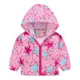 thumbnail image 1 of Mercatoo Baby Girls Zip Up Butterfly Print Jacket Hooded Long Sleeve Coat Toddler Windbreaker Coats Casual Fall Clothes, 1 of 8