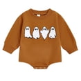 thumbnail image 1 of Mercatoo Baby Halloween Clothes 𝐍ewborn Boys Girls Bubble Romper Sweatshirt Ghos𝘁 Pattern Long Sleeve Crewneck Outfit, 1 of 5