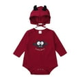 thumbnail image 1 of Mercatoo Baby Halloween Jumpsuits Set Long Sleeve Prints Crawler Suit with Hat 2Pcs Baby Girl Fall Winter Outfit Clothes, 1 of 6