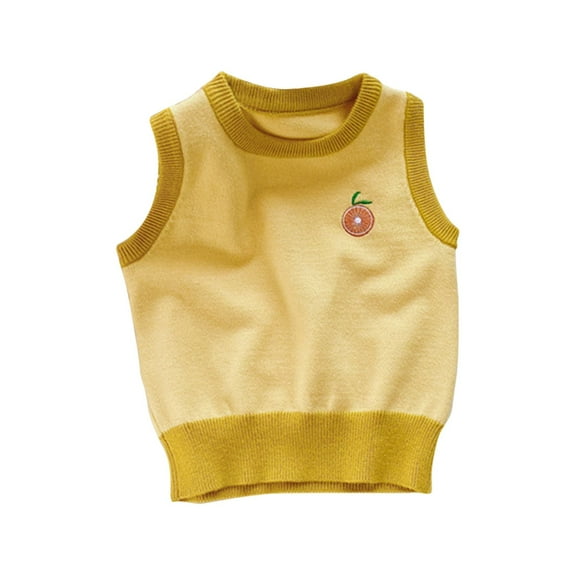 Mercatoo Baby Toddler Boys Girls Patchwork 𝐂olorblock Crew Neck Sweater Vest Sleeveless Pullover Knitted Tank Tops