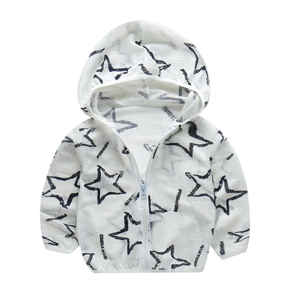 Mercatoo Baby Toddler Girl Boy 𝐒unscreen Top 50+ Long Sleeve Hoodie Zip Front Rash Guard Summer Spring T-Shirt