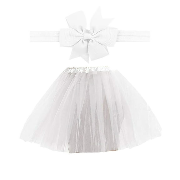 Mercatoo Baby Tutu 5 Layered Toddlers Tulle Tutu Skirt for Girls with Headband Birthday Outfit for 1 Year Old Girl Red Skirt