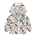 thumbnail image 1 of Mercatoo Baby Zipper Autumn Boys Toddler Print Windproof Coat Hooded Jacket Grils Kids Boys Coat&jacket, 1 of 8
