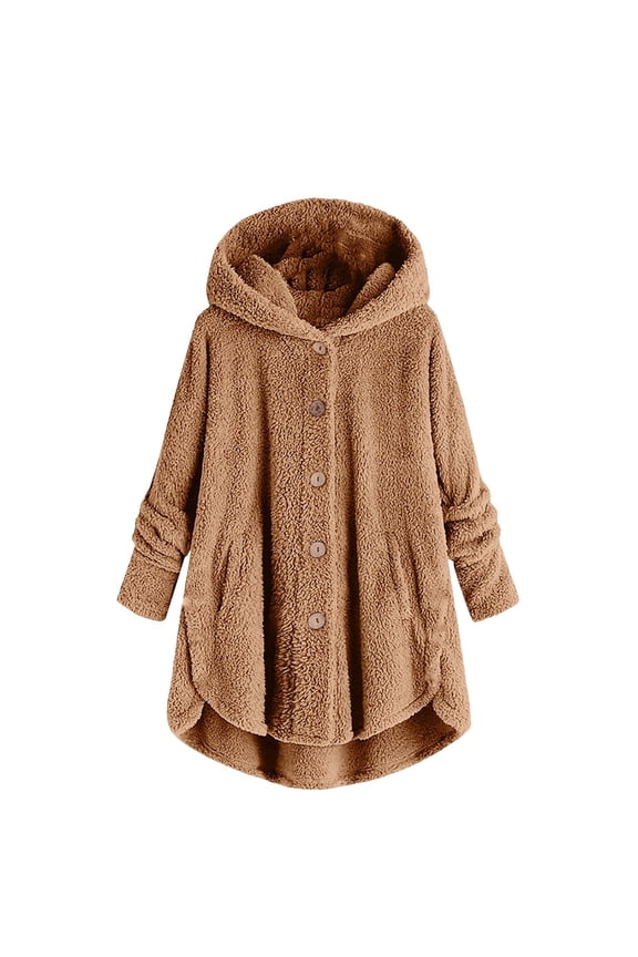 Bed Jackets for Teens Girls Sherp𝐚 Fleece Blanket Jacket Oversized Button Down Fuzzy Long Coat Winter Sweaters