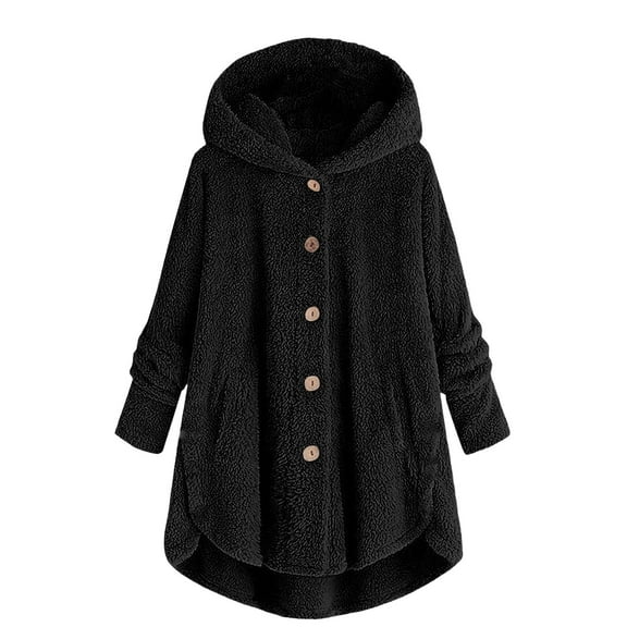 Mercatoo Bed Jackets for Teens Girls Sherp𝐚 Fleece Blanket Jacket Oversized Button Down Fuzzy Long Coat Winter Sweaters