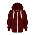 thumbnail image 1 of Mercatoo Big Kids Long Sleeve Zip Up Hoodie Sweatshirt Jacket Solid Warm Coat with Pockets Lightweight 𝐀thletic Soft Top, 1 of 5