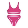 thumbnail image 1 of Mercatoo Bikini Swimsuit for Girls Tween Bathing Suits Summer 2 Piece Athletic Trendy Beach Swimsuits Solid Workout Sporty Swimwear, 1 of 4