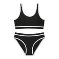 thumbnail image 1 of Mercatoo Bikini Swimsuit for Girls Tween Bathing Suits Summer 2 Piece Athletic Trendy Beach Swimsuits Solid Workout Sporty Swimwear, 1 of 4