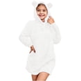 thumbnail image 1 of Mercatoo Blanket Hoodie Wearable Blankets for Kids, Girls Sh𝐞rpa Oversized Sweatshirt Dress Dress Plush Fleece Long Sleeve Robe, 1 of 9