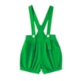 thumbnail image 1 of Mercatoo Boy Girl Cotton Shortsall Casual Adjustable Strap Summer Overalls Shorts Kid Sleeveless Loose 𝐑omper Soft Short Pants Pocket, 1 of 5