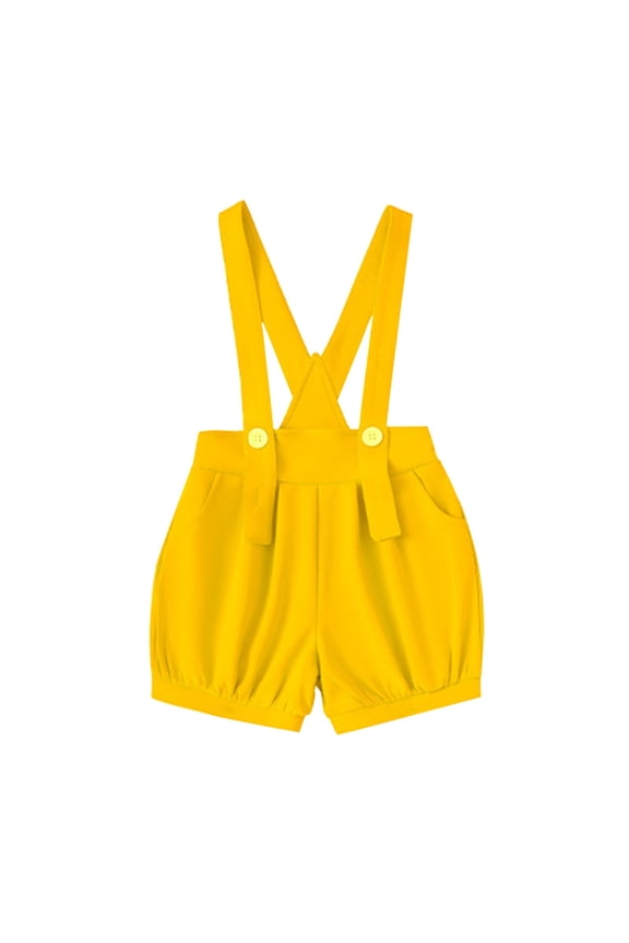 Boy Girl Cotton Shortsall Casual Adjustable Strap Summer Overalls Shorts Kid Sleeveless Loose 𝐑omper Soft Short Pants Pocket