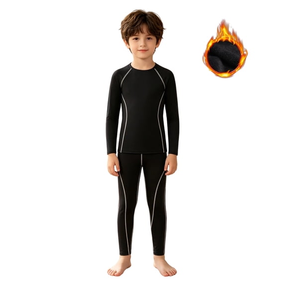 Mercatoo Boys 2 Piece Compression Pants and Long Sleeve Shirt Set Base ...
