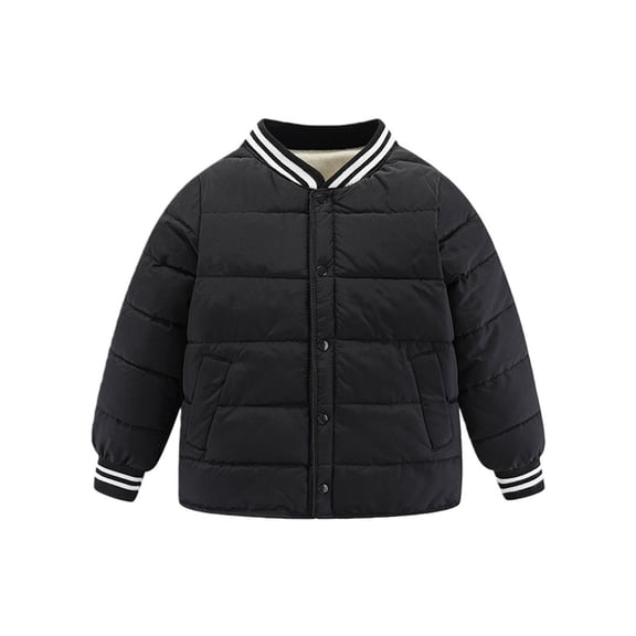Mercatoo Boys Button Front Puffer Jackets Quilted 𝗪aterproof Lightweight Coats Winter Insulated Ribbed Cuffs Warm Outwear