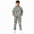 thumbnail image 1 of Mercatoo Boys Christmas Sweatsuits 2 Piece Sets Outfits Girls Christmas 𝐓racksuits Xmas Printed Hoodie and Jogging Suits, 1 of 8