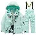 thumbnail image 1 of Mercatoo Boys Girls 2 Piece Snowsuit Winter Fleece Lined 𝐒now Suit Padded Warm Windproof Zip Up Hooded Puffer Ski Jacket Set, 1 of 7