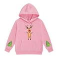thumbnail image 1 of Mercatoo Boys Girls Christmas Reindeer Sweatshirt with Pocket Teen Cute Hoodies Long Sleeve Pullover Shirts Cotton Clothes, 1 of 5
