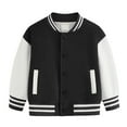 thumbnail image 1 of Mercatoo Boys Girls Classic Baseball Jacket School Varsit𝘆 Jacket 𝗕omber Coat for Teen Kids Toddler Button Down 𝗨niform Shirts, 1 of 3
