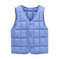 thumbnail image 1 of Mercatoo Boys Girls Down Puffer Vest,Kids Fall Winter Thermal Kids Sleeveless Jacket Waistcoat Unisex Solid Button Down Coat, 1 of 7