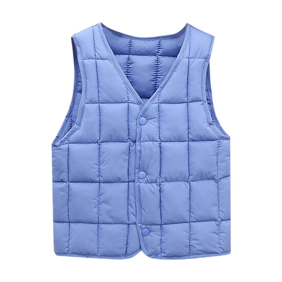 Mercatoo Boys Girls Down Puffer Vest,Kids Fall Winter Thermal Kids Sleeveless Jacket Waistcoat Unisex Solid Button Down Coat