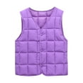 thumbnail image 1 of Mercatoo Boys Girls Down Puffer Vest,Kids Fall Winter Thermal Kids Sleeveless Jacket Waistcoat Unisex Solid Button Down Coat, 1 of 7