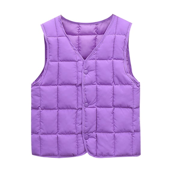 Mercatoo Boys Girls Down Puffer Vest,Kids Fall Winter Thermal Kids Sleeveless Jacket Waistcoat Unisex Solid Button Down Coat