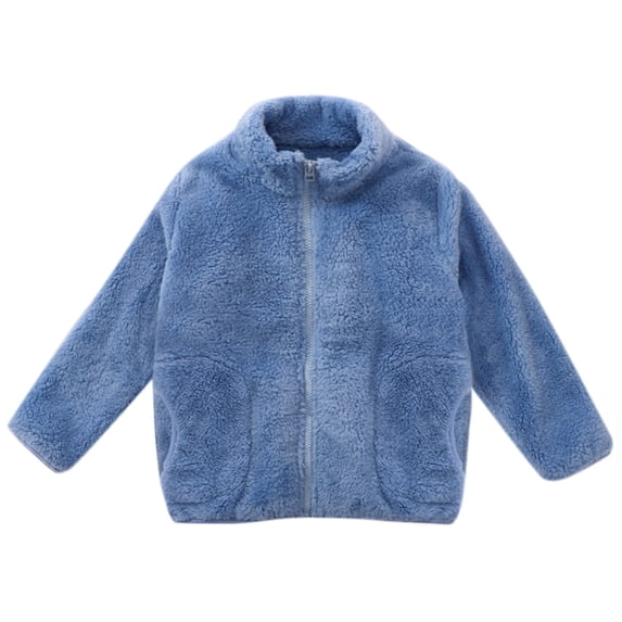 Mercatoo Boys Girls Fuzzy Fleece Jacket Winter Coat Sherp𝐚 Fleece Sweatshirt Fall Teddy Coat Kids Lightweight Windproof Jacket