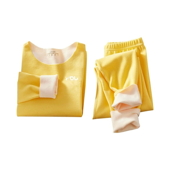 Mercatoo Boys Girls Lined Thick Pajamas Sets 2pc Fleece Winter Warm Loungewear Pj Outfits Kids Padded Plush Soft Sleepwear