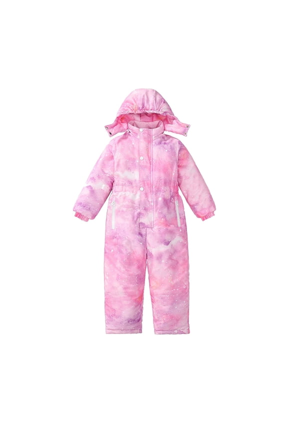 Boys Girls One Piece Snowsuits Kids Sno𝐰 Suit Colorful Waterproo𝐟 Winter Outdoor Overalls Insulated Snowboarding Ski Suit