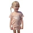 thumbnail image 1 of Mercatoo Boys Girls Outfits Short Sleeve Printed Ribbed T Shirt Tops and Shorts Baby Girl Beach Clothes Set 1 to 3 Years, 1 of 5