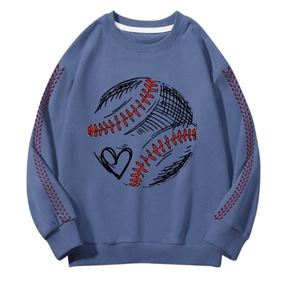 Mercatoo Boys Girls Oversized Baseball Graphic Hoodie Long Sleeve Pullover Sweatshirts Crewneck Warm Winter Fall Clothes