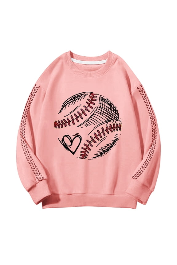 Boys Girls Oversized Baseball Graphic Hoodie Long Sleeve Pullover Sweatshirts Crewneck Warm Winter Fall Clothes