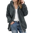 thumbnail image 1 of Mercatoo Boys Girls Sherp𝐚 Lined Jacket Fuzzy Fleece Sweatshirt Winter Zip Up Jacket Full Zip Hoodies Kids Toddler Soft Warm Outwear, 1 of 1