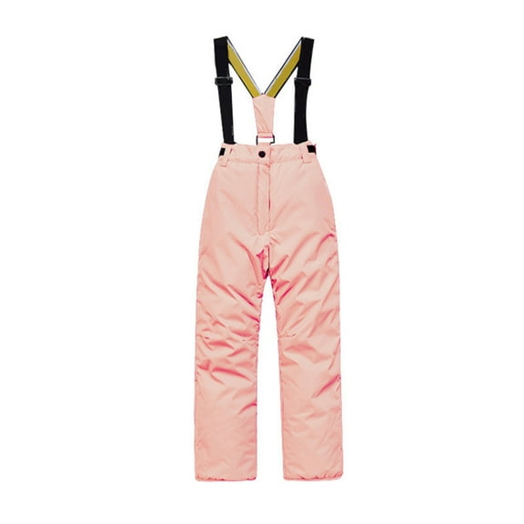 Mercatoo Boys Girls Ski Bib 𝐒no𝐰 Pants Kids Straight Elastic Waist 𝐖aterproof Windproof Thick Solid Overalls Adjustable Strap