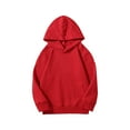 thumbnail image 1 of Mercatoo Boys Girls Solid Soft Ho𝐨ded Sweatshirt Classic Oversized Ho𝐨dies Loose Pullover Sweatshirts with Pocket for Kids, 1 of 9