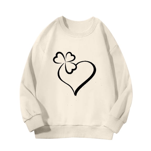 Mercatoo Boys Girls St 𝐏atricks Day Sweatshirt Clothes Toddler Crewneck Long Sleeve Pullover Kids Irish Cloverss Shirt Tops