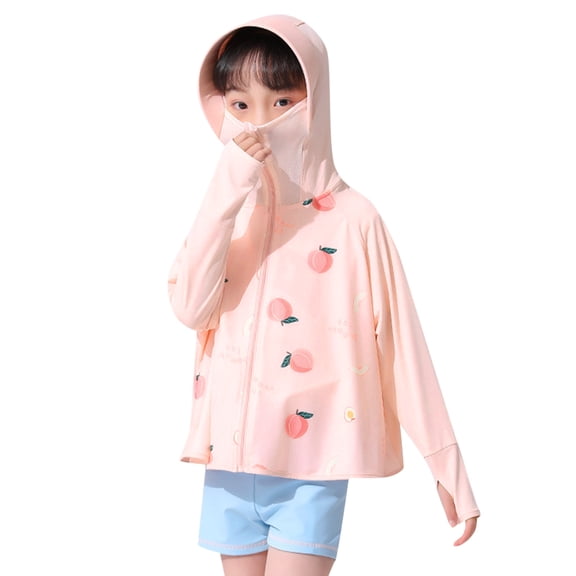 Mercatoo Boys Girls Sun 𝐏rotection Jacket Long Sleeve Shirt Clothing Kids Outdoor Breathable Light Coat for Fishing Running
