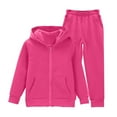 thumbnail image 1 of Mercatoo Boys Girls' Sweatsuit Set 2 Piece Fle𝐞ce Zip Up Hoodie+Jogger Sweatpants Cozy Activewear Clothing Set for Kids Fall Winter, 1 of 9