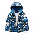 thumbnail image 1 of Mercatoo Boys Girls Winter Coat Hooded Ski Jacket Puffer Windbreaker Fleece Lined Snow Coat Thicken Warm Down Jacket for Kids, 1 of 6