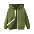 thumbnail image 1 of Mercatoo Boys Girls Zip Up Ho𝐨die Sweatshirt Kids Hooded Jacket Cotton 𝐀thletic Ho𝐨die Classic Solid Sweatshirt with Pockets, 1 of 9