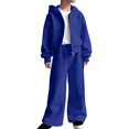 thumbnail image 1 of Mercatoo Boys Girls Zip up Hoodies Set 2 Piece Fleece Warm Baggy Sweatpants Sweatsuits Teen Plain Fall Hooded Jackets 𝐓racksuits, 1 of 7