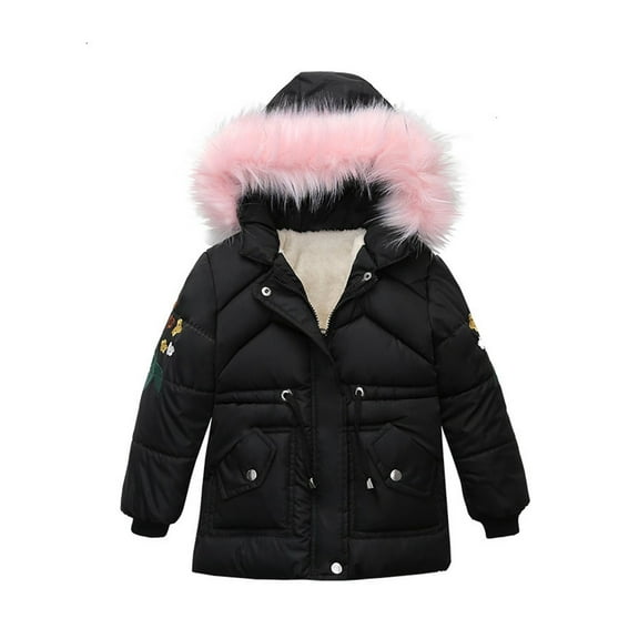 Mercatoo Boys Girls 𝗪aterproof Winter Coat 𝗙le𝐞ce-Lined Ski Jacket Kids Snow Coats Parka Hooded Zip Thick 5t Winter Coat Girls