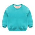 thumbnail image 1 of Mercatoo Boys Girls 𝐅𝐥eece Lined Crewneck Sweatshirt Toddler Baby Winter Sherp𝐚 Lined Sweatshirt Pullover Tops Cotton Shirt, 1 of 4