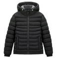 thumbnail image 1 of Mercatoo Boys Hooded Puffer Jacket Lightweight Insulated Windproof Winter Coat Kids Packable Reversible Water R𝐞sistant Girls Overcoat, 1 of 6