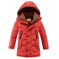 thumbnail image 1 of Mercatoo Boys Long Rain Jackets Winter Padded Fleece Hood Puffer Coats Kids Outdoor Hiking Insulated Zipper Pockets Outwear, 1 of 7