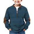 thumbnail image 1 of Mercatoo Boys Long Sleeved Shirts Kids 1/4 Zip up Sweatshirt Solid Casual Pullover Shirt Outdoor Fall Clothes for Teen Boy, 1 of 4